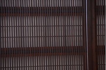 古民具・骨董　裏障子付き!アンティークガラス帯格子戸