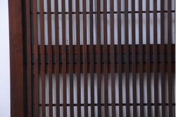 古民具・骨董　裏障子付き!アンティークガラス帯格子戸