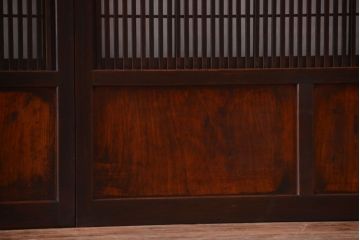 古民具・骨董　裏障子付き!アンティークガラス帯格子戸