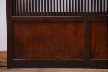 古民具・骨董　裏障子付き!アンティークガラス帯格子戸