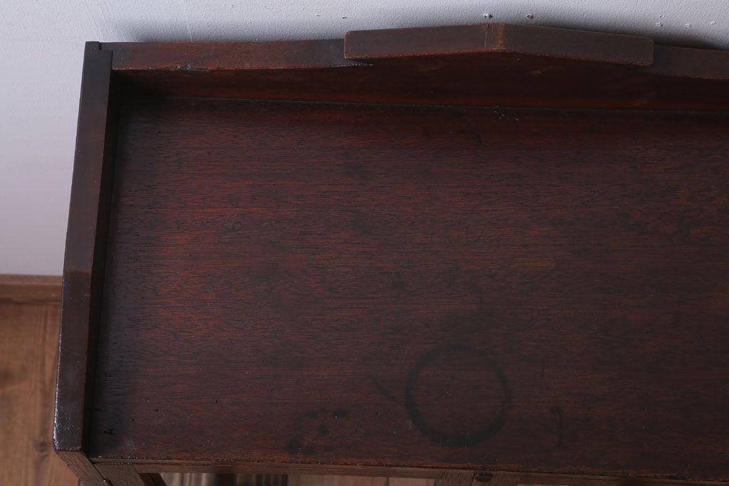 アンティーク家具　大正ロマン　古い木製のアンティークブックケース(本箱)