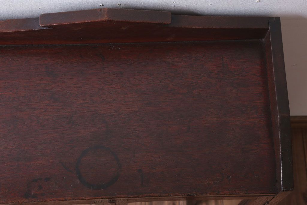 アンティーク家具　大正ロマン　古い木製のアンティークブックケース(本箱)