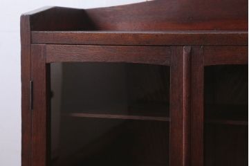 アンティーク家具　大正ロマン　古い木製のアンティークブックケース(本箱)