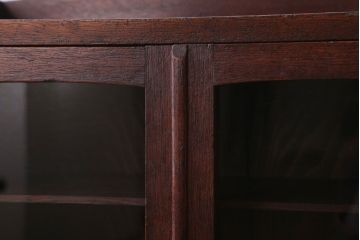 アンティーク家具　大正ロマン　古い木製のアンティークブックケース(本箱)