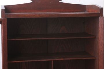 アンティーク家具　大正ロマン　古い木製のアンティークブックケース(本箱)