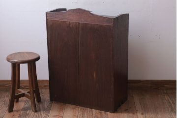 アンティーク家具　大正ロマン　古い木製のアンティークブックケース(本箱)