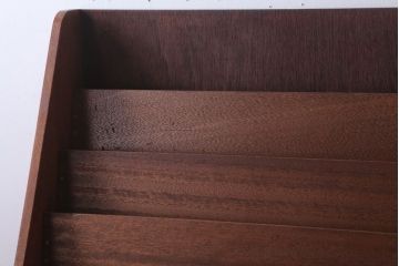 レトロ家具　昭和レトロ　木製!古い本屋さんのマガジンラック付き本棚