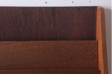 レトロ家具　昭和レトロ　木製!古い本屋さんのマガジンラック付き本棚