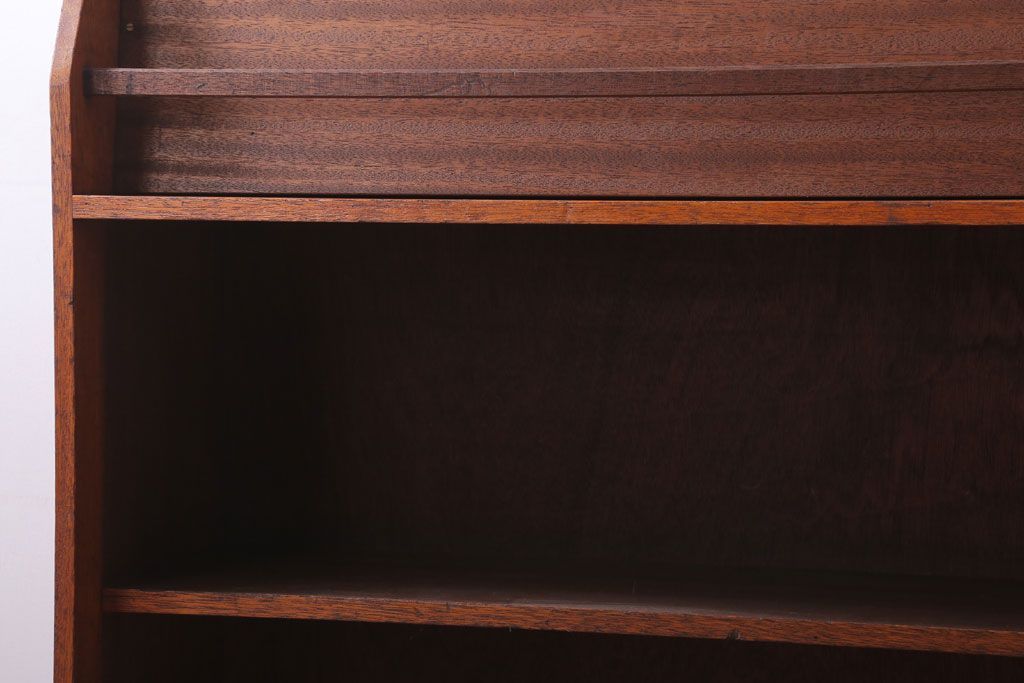 レトロ家具　昭和レトロ　木製!古い本屋さんのマガジンラック付き本棚