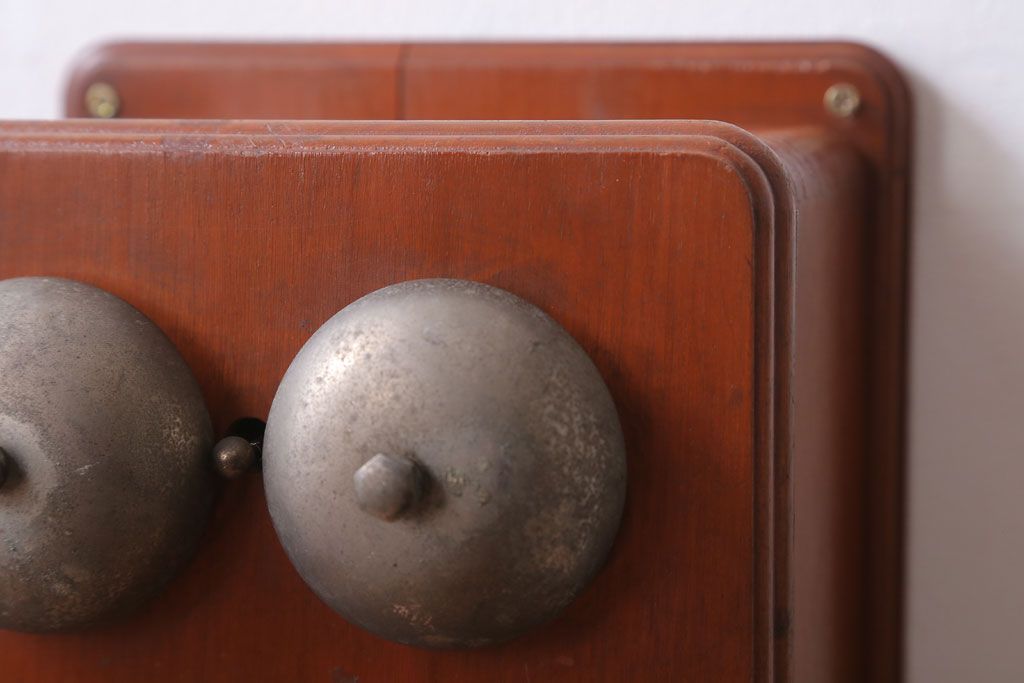 アンティーク雑貨　昭和レトロ　中与通信機製作所　デルビル磁石式　壁掛け電話機(鉄道用?)