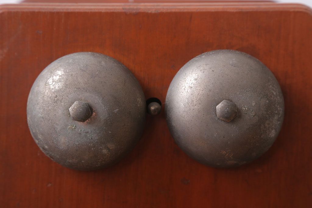 アンティーク雑貨　昭和レトロ　中与通信機製作所　デルビル磁石式　壁掛け電話機(鉄道用?)