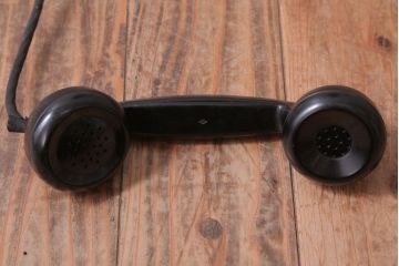 アンティーク雑貨　昭和レトロ　中与通信機製作所　デルビル磁石式　壁掛け電話機(鉄道用?)