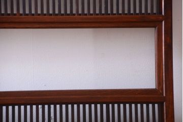 古民具・骨董　腰板玉杢材!欅枠の裏障子付き格子戸(1)