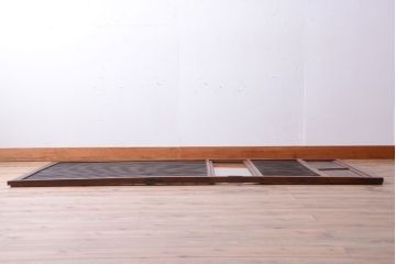 古民具・骨董　腰板玉杢材!欅枠の裏障子付き格子戸(1)
