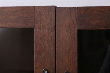 アンティーク家具　アンティーク　3つ扉の壁掛け横型キャビネット(収納棚)(1)