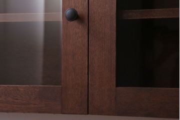 アンティーク家具　アンティーク　3つ扉の壁掛け横型キャビネット(収納棚)(2)