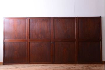 古民具・骨董　明治〜大正期　一枚板の帯戸4枚セット