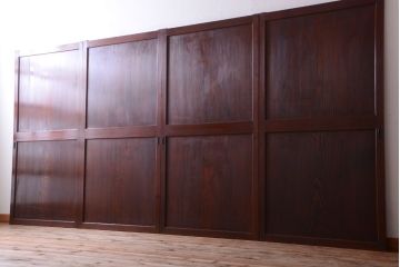 古民具・骨董　明治〜大正期　一枚板の帯戸4枚セット