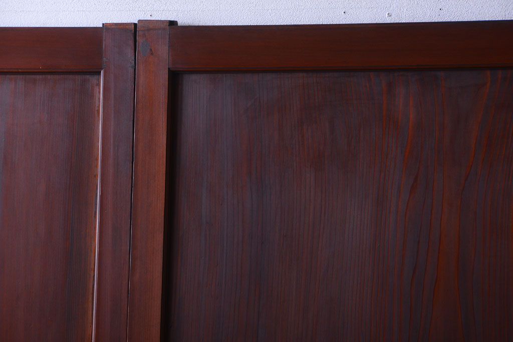 古民具・骨董　明治〜大正期　一枚板の帯戸4枚セット