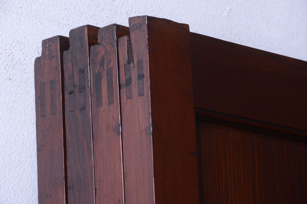 古民具・骨董　明治〜大正期　一枚板の帯戸4枚セット