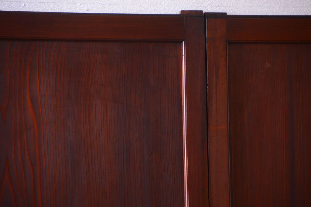 古民具・骨董　明治〜大正期　一枚板の帯戸4枚セット