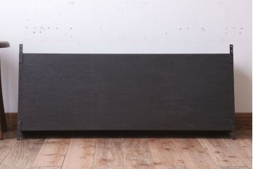 アンティーク家具　アンティークペイント　お洒落な横型壁掛け戸棚(2)