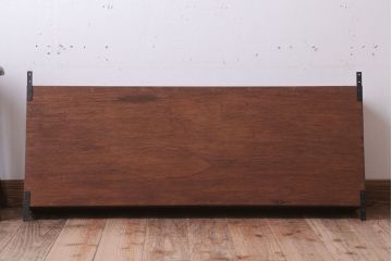 アンティーク家具　アンティーク　モールガラス入り!3つ扉の壁掛け横型キャビネット(収納棚)(3)