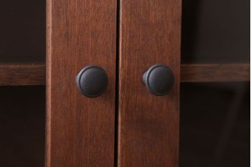 アンティーク家具　アンティーク　3つ扉の壁掛け横型キャビネット(収納棚)(3)