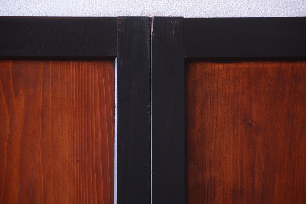 古民具・骨董　古い木のアンティーク帯戸2枚セット(引き戸)