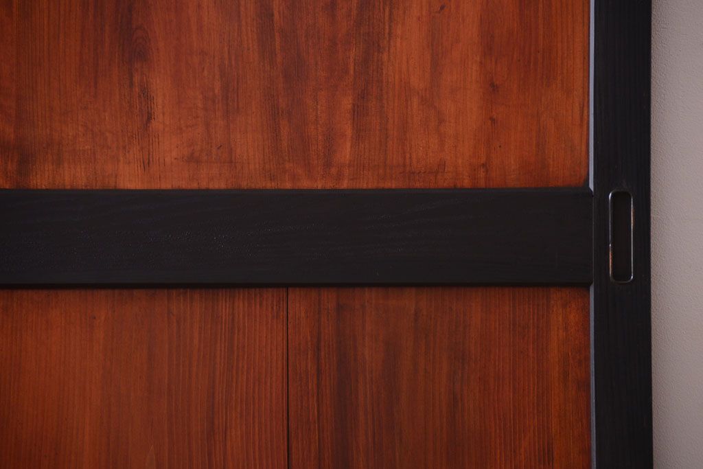 古民具・骨董　古い木のアンティーク帯戸2枚セット(引き戸)