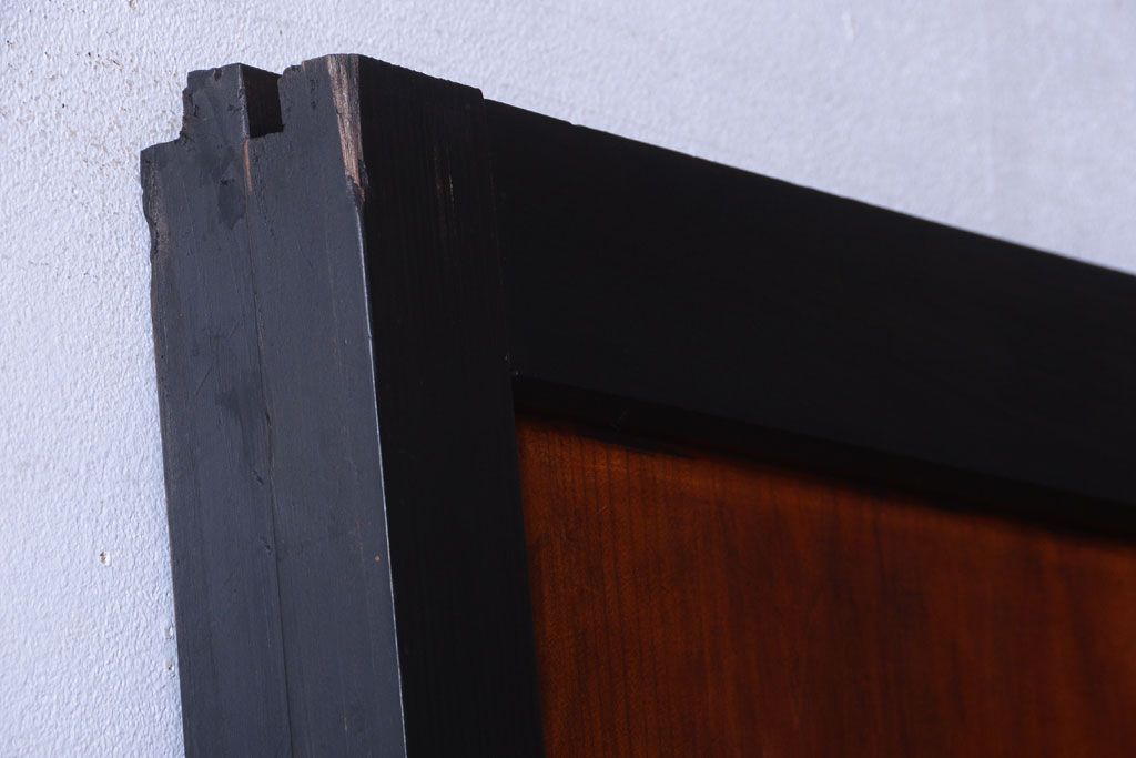 古民具・骨董　古い木のアンティーク帯戸2枚セット(引き戸)