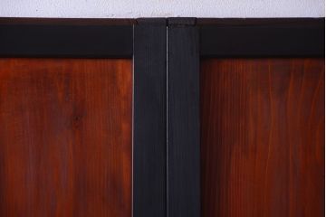 古民具・骨董　古い木のアンティーク帯戸2枚セット(引き戸)
