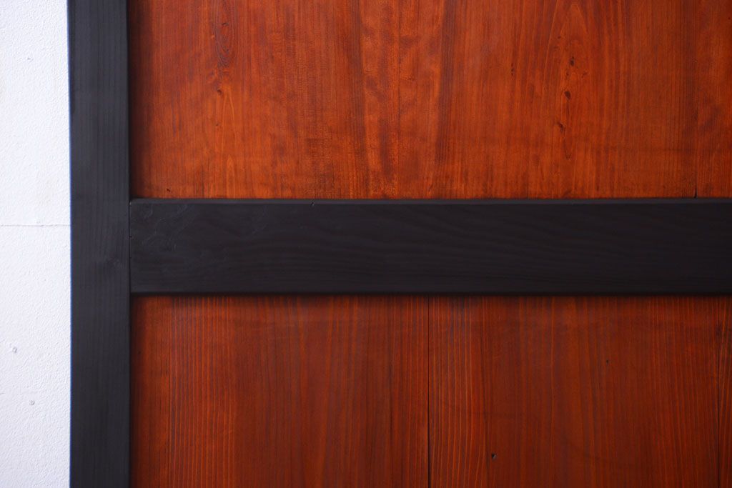 古民具・骨董　古い木のアンティーク帯戸2枚セット(引き戸)