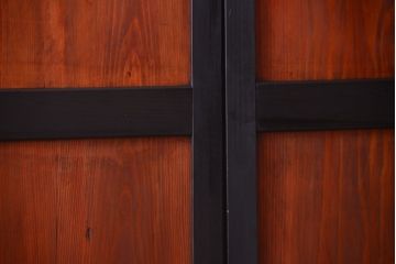 古民具・骨董　古い木のアンティーク帯戸2枚セット(引き戸)