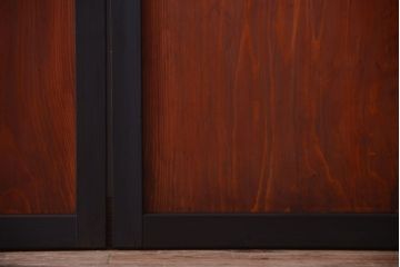 古民具・骨董　古い木のアンティーク帯戸2枚セット(引き戸)