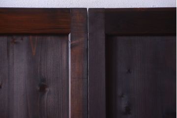 古民具・骨董　古い木の味わい深いアンティーク板戸2枚セット(2)