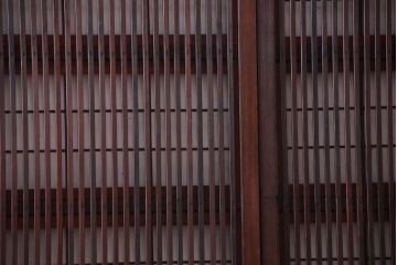 古民具・骨董　裏障子付き!ガラス帯格子戸4枚セット
