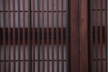 古民具・骨董　裏障子付き!ガラス帯格子戸4枚セット