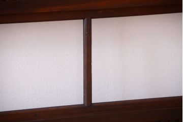 古民具・骨董　裏障子付き!ガラス帯格子戸4枚セット