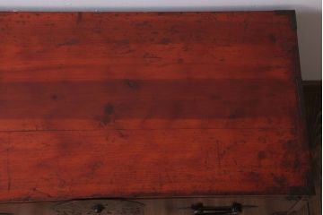 アンティーク家具　古民具・骨董　明治〜大正　扇金具が美しい二段重ね衣装箪笥