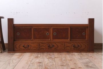 中古　3杯引き出し付き!欅材の高級置き床(置床)