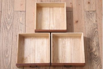 中古　3杯引き出し付き!欅材の高級置き床(置床)