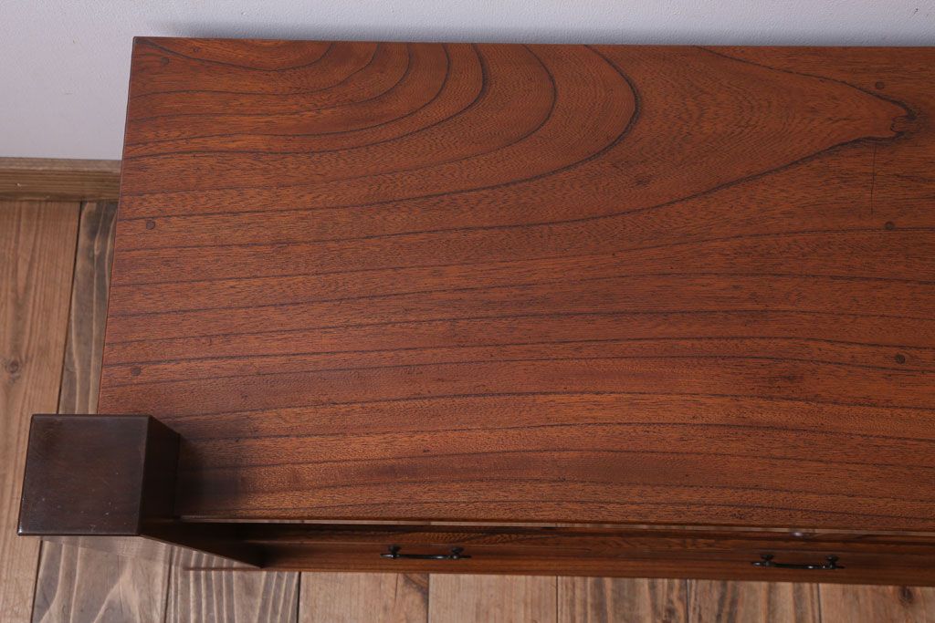 中古　3杯引き出し付き!欅材の高級置き床(置床)