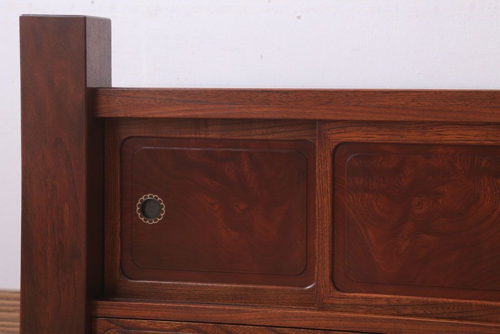 中古　3杯引き出し付き!欅材の高級置き床(置床)