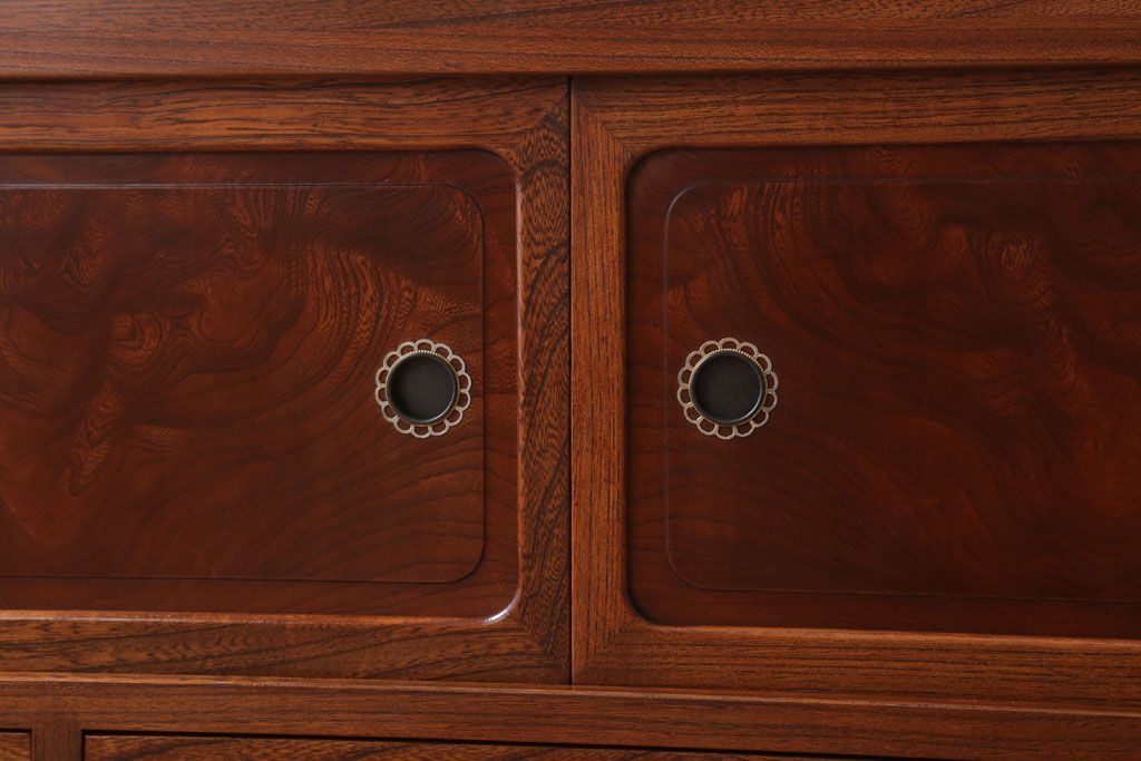 中古　3杯引き出し付き!欅材の高級置き床(置床)