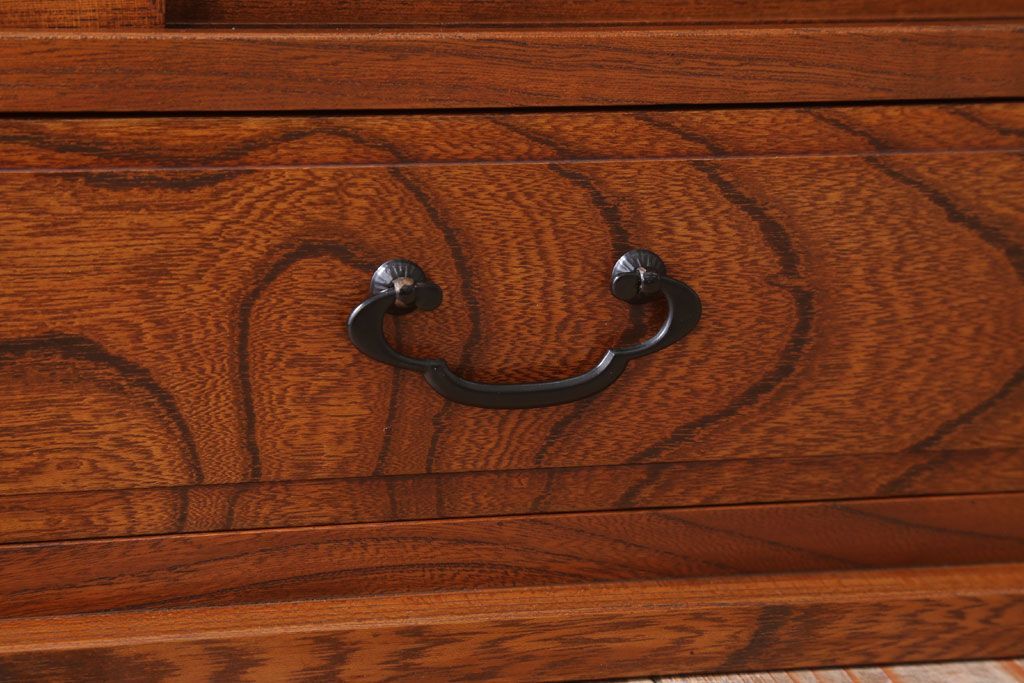 中古　3杯引き出し付き!欅材の高級置き床(置床)