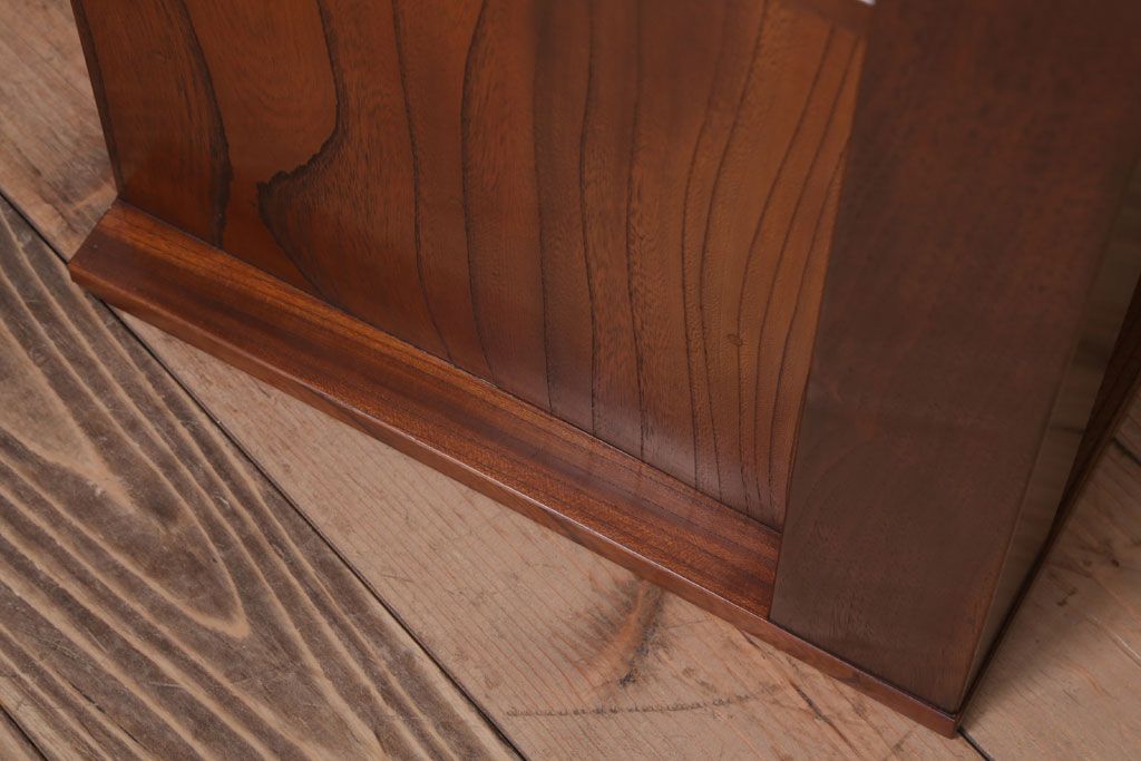 中古　3杯引き出し付き!欅材の高級置き床(置床)