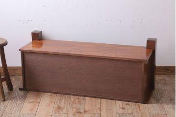 中古　3杯引き出し付き!欅材の高級置き床(置床)