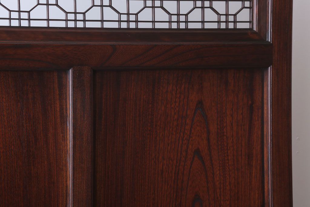 アンティーク雑貨　古民具・骨董　総欅材!特大木製衝立(パーテーション)