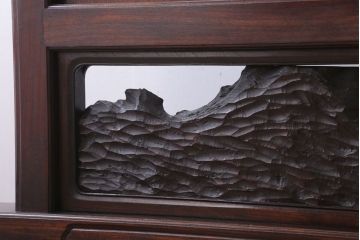 アンティーク雑貨　古民具・骨董　総欅材!特大木製衝立(パーテーション)